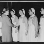 Press Photograph – Flemish Nursing Students – Occupied Belgium – WWII