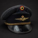 Rare Pre-WWII Belgian Military Aviation Officer's Visor Cap – Albert I Monogram with Double-Wing Badge
