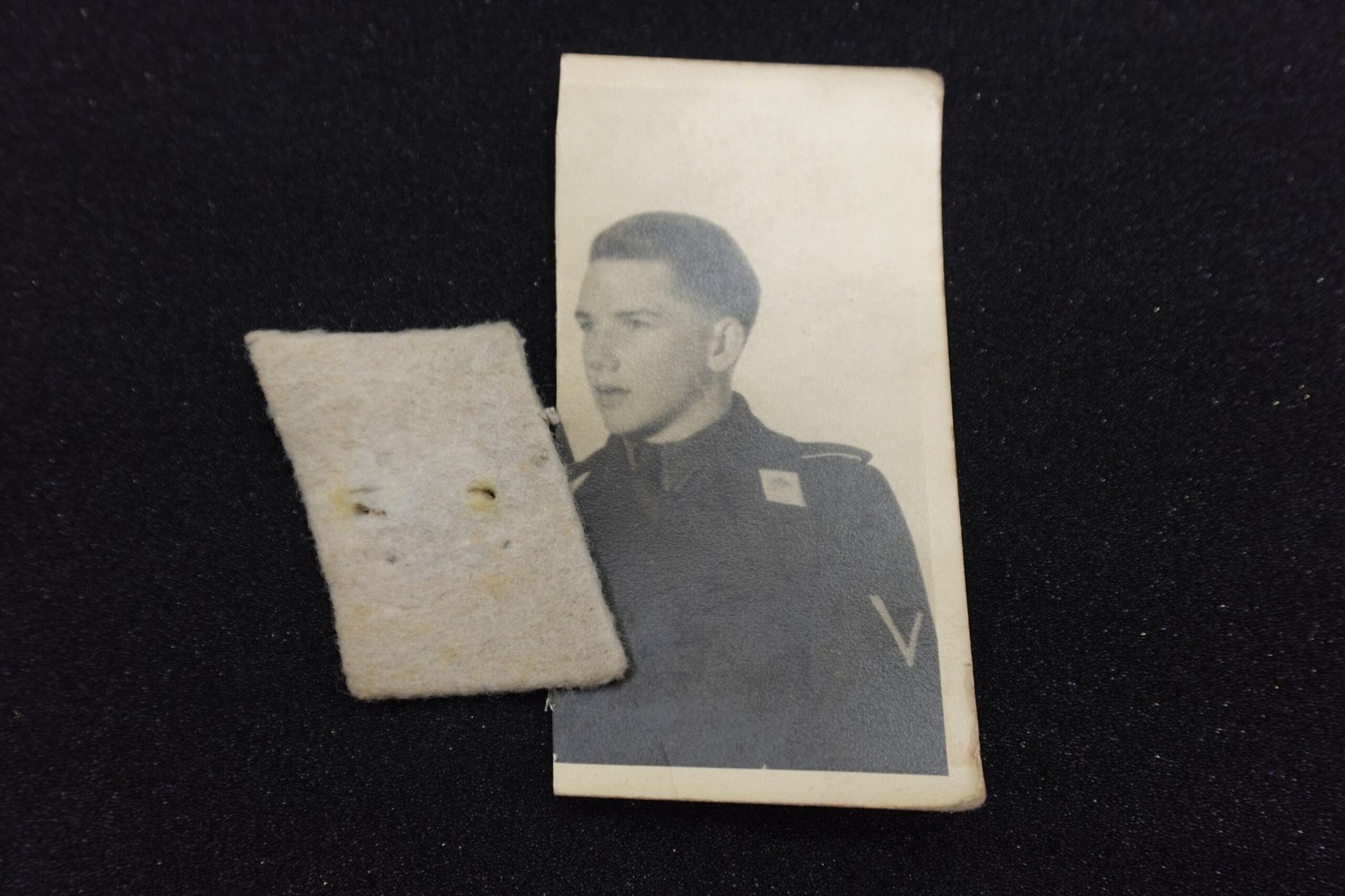 DSC01498 Worn "Hermann Göring" Collar Tab (Missing Skull) - Image 1