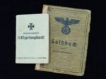 DAK Soldbuch – Panzergrenadier-Regiment 361 (90. leichte Afrika-Division) – Earned EK2, Afrika Cuff title & German-Italian Medal in Africa!