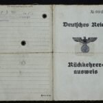 Rare WWII German EWZ Rückkehrerausweis – Riga, Latvia – Posen 1943 – Heim ins Reich