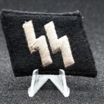 Waffen-SS SS-Rune Collar Tab - Uniform Removed (!)