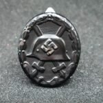 Wound Badge in Black – “107” Carl Wild, Hamburg – Maker Marked