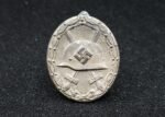 Wound Badge in Silver – “107” Carl Wild, Hamburg – Maker Marked