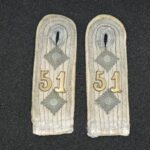 Wehrmacht Heer Infanterie Shoulderboards – Hauptmann, Infanterie-Regiment 51