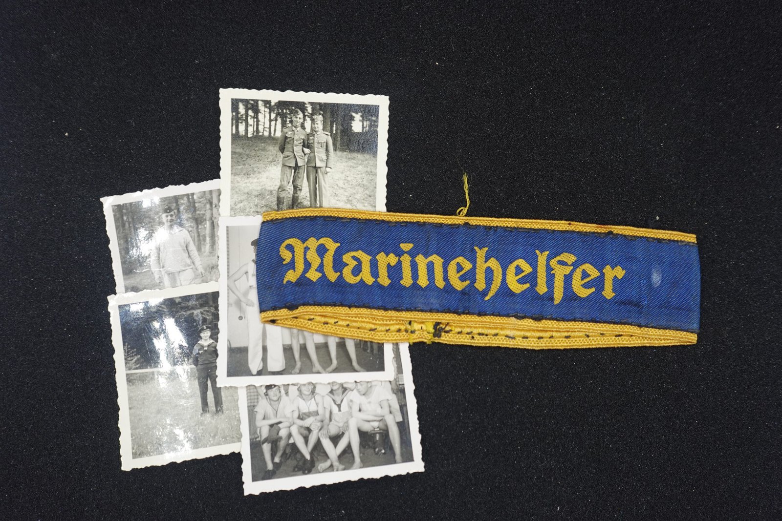 DSC02100 WWII German Kriegsmarine Marinehelfer Cuff Title - Image 1