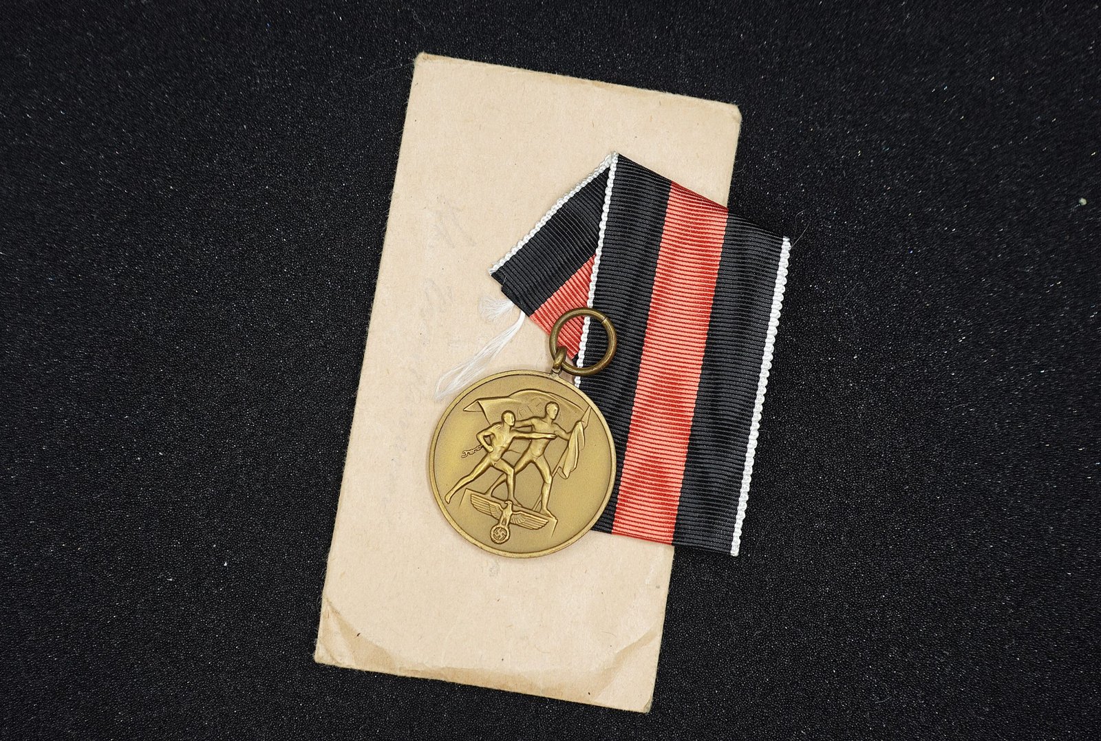 DSC02119 German Sudetenland Medal 1938+ Pouch Otto Fechler, Bernsbach - Image 1