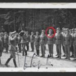 Rare Original Signed Léon Degrelle Photograph – Walloon Legion Oath Ceremony – Dedicated to José Dohet, Sister of KIA Adjudant Camille Dohet (1941)