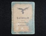 WWII Luftwaffe Soldbuch – Flak Weapons Technical Personnel - Flak-Abt. 683 (Caen, France) (2x Awards) - Image 2