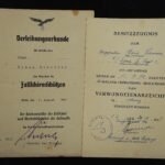 Award Documents – Fallschirmschützenabzeichen & Verwundetenabzeichen – Fallschirmjäger-Regiment 1 (Italy)