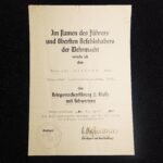 KVK2X Award Doc – Hauptmann – Luftgau Westfrankreich