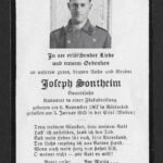 WWII German Death Card – Joseph Sontheim – Flak KIA - Eifel, January 1945