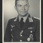 Luftwaffe Studio Portrait – Pilot with Spanienkreuz & Multiple Awards – Postcard Size