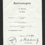 Kubanschild Award Doc – Oberjäger – XXXXIX. (Geb.) A.K. – 1 October 1944