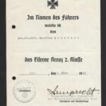 Eisernes Kreuz 2. Klasse Award Certificate – Marinebordflakbrigade Nord – 1 March 1945