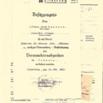 VWA in Schwarz Award Doc – Alarm-Bataillon Litauen - 1943
