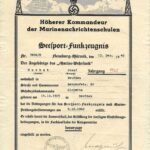 Kriegsmarine Seefunkzeugnis – Marine-Wehrfunk, 1942