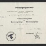 WWI Veteran's Verwundetenabzeichen Berechtigungsausweis 1937 – Dortmund