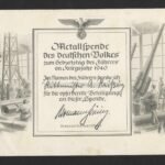 Metallspende des Deutschen Volkes – Dankurkunde 1940 – Hermann Göring