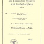 Dienstzeitauszeichnung IV. Klasse Award Doc – Infanterie-Regiment 65 – 22. Infanterie-Division, 1936