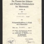Kriegsverdienstkreuz 2. Klasse mit Schwertern Award Doc – XVII. Armeekorps - Wien 1944