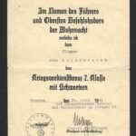 Kriegsverdienstkreuz 2. Klasse mit Schwertern Award Doc – Dresden, 1941
