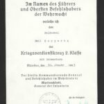 Kriegsverdienstkreuz 2. Klasse mit Schwertern Award Doc - Mattenklott - Münster, 1945