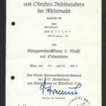 Kriegsverdienstkreuz 2. Klasse mit Schwertern Award Doc - Beobachtungs-Abteilung 44 - Wien, 1943