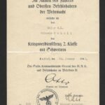 Kriegsverdienstkreuz 2. Klasse mit Schwertern Award Doc – Major d. L. - Kassel, 1943 - Paul Otto