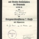 Kriegsverdienstkreuz 2. Klasse mit Schwertern Award Doc – Panzerjäger-Abteilung 230 (169. Infanterie-Divsion) - Hermann Tittel