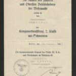 Kriegsverdienstkreuz 2. Klasse mit Schwertern Award Doc – Kassel, 1945 - Theodor Petsch