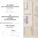 Kriegsverdienstkreuz 2. Klasse mit Schwertern Award Doc - Hauptmann, Landesschützen-Bataillon 662 - Fort von Prittwitz