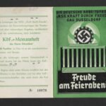 Deutsche Arbeitsfront (DAF) – KdF-Theaterring-Ausweis 1937/38 - Gau Düsseldorf