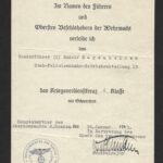 Kriegsverdienstkreuz 2. Klasse mit Schwertern Award Doc – Sonderführer (Z) - Feldeisenbahn-Betriebsabteilung 19, 1943