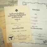 2x Award Certificates & UK POW Docs – Infanterie-Regiment 67 (23. Infanterie-Division)
