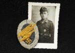 Luftwaffe Paratrooper Badge in Cloth + Portrait Photograph