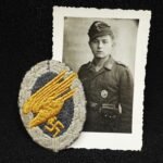 Luftwaffe Paratrooper Badge in Cloth + Portrait Photograph