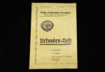 Urkunden-Heft zum Deutschen Schwerathletik-Sportabzeichen in Bronze – German Heavy Athletics Sports Badge Certificate - 1937