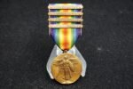 US World War I Victory Medal with Four Battle Clasps – Aisne-Marne, Ypres-Lys, Meuse-Argonne, Defensive Sector